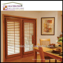 T post Z frame Tilt bar stain color 89 MM louver custom designed plantation shutter